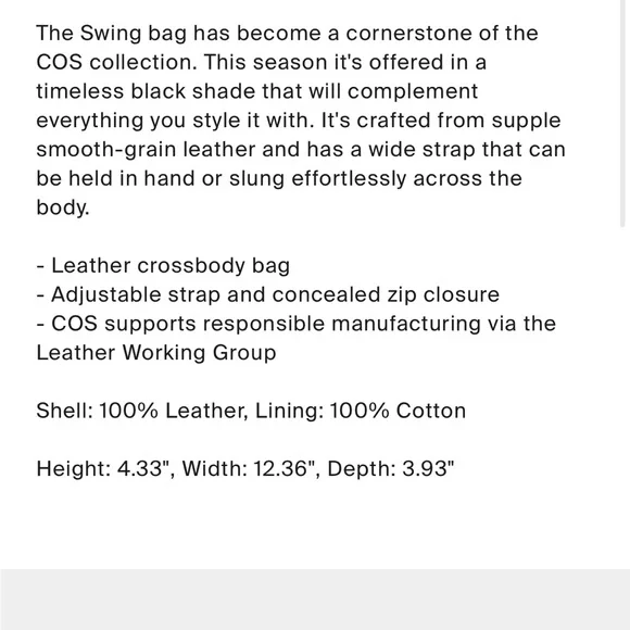 COS Black Leather Crescent Crossbody Bag - Picture 11 of 11